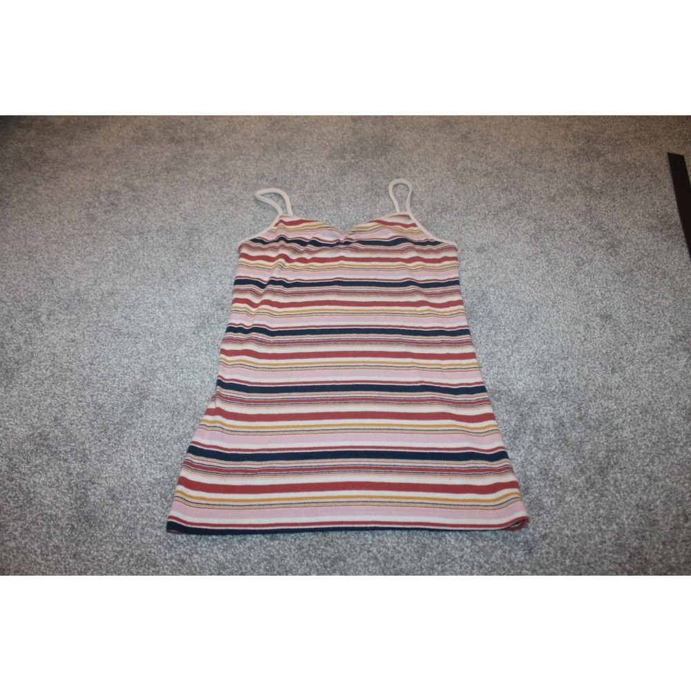 No Boundaries M 9 Tank Top Multi-color Stripes Summer Shirt Clothing